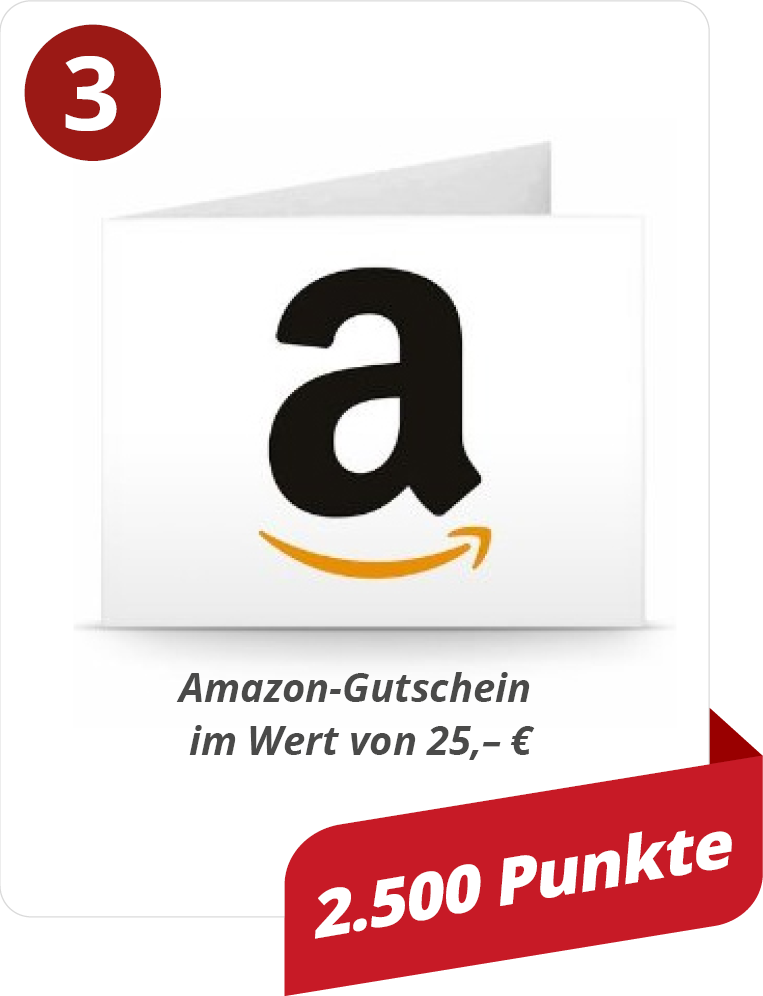 Amazon-Gutschein im Wert von 25,- €